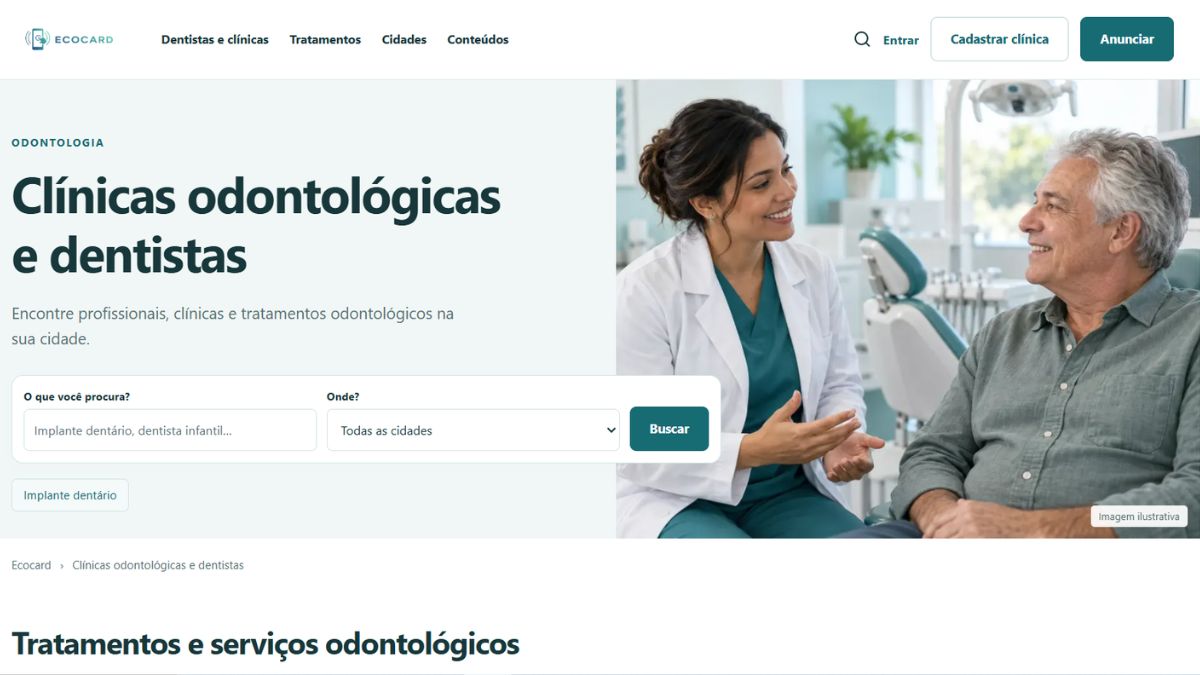 Captura do site Ecocard