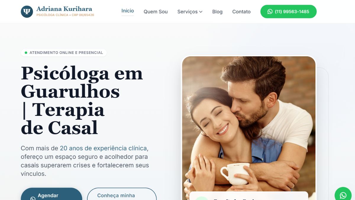 Captura do site Adriana Kurihara